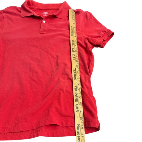 J. Crew Mens Red Flex Pique Polo Shirt Untucked Size M Short Sleeve - Picture 4 of 14
